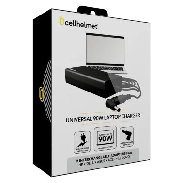 cellhelmet® 90-Watt Universal Laptop Charger with 6 Adapters