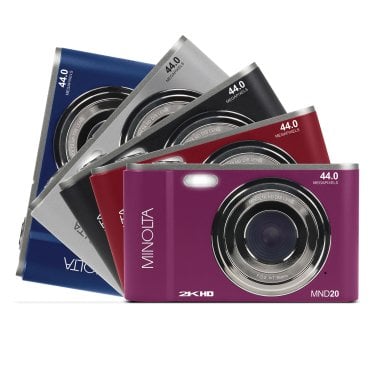 Minolta® MND20 16x Digital Zoom 44 MP/2.7K Quad HD Digital Camera (Magenta)