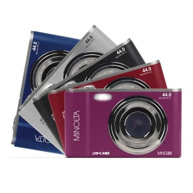Minolta® MND20 16x Digital Zoom 44 MP/2.7K Quad HD Digital Camera (Silver)