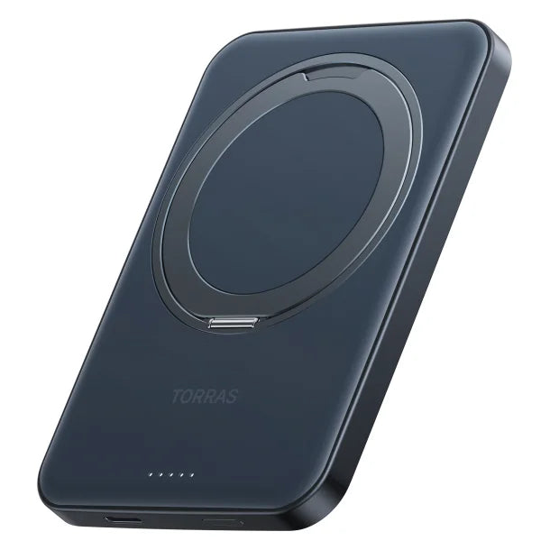 TORRAS® 5,000-mAh Ostand Wireless Power Bank (Black)