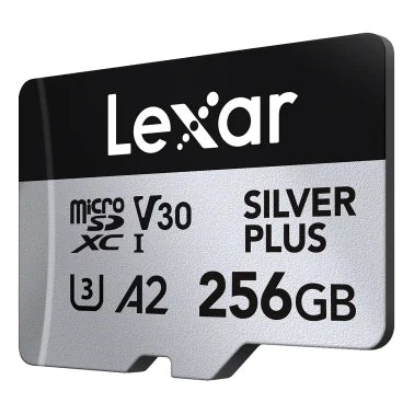 Lexar® Professional SILVER PLUS Series microSDXC™ UHS-I Card with SD™ Adapter (256 GB)