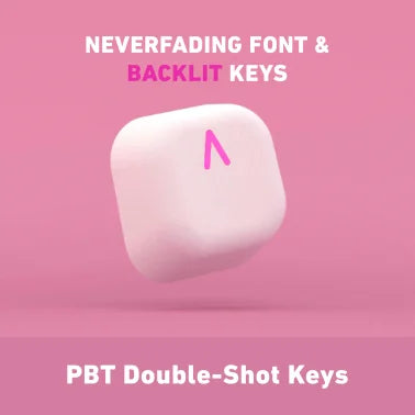 Azio IZO Bluetooth® and USB Mechanical Computer Keyboard with Red Switches (Pink Blossom)