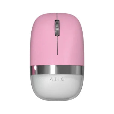 Azio IZO Cordless Optical Computer Mouse, Ergonomic, 3 Buttons, Bluetooth® 3.0/5.0 and 2.4G RF-USB (Pink Blossom)