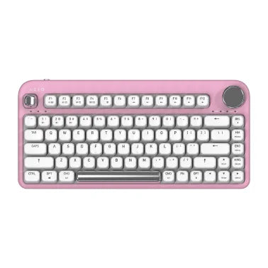 Azio IZO Bluetooth® and USB Mechanical Computer Keyboard with Red Switches (Pink Blossom)
