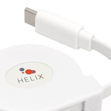 HELIX Retractable 3.2-Ft. Lightning® to USB-C® Charge and Sync Cable