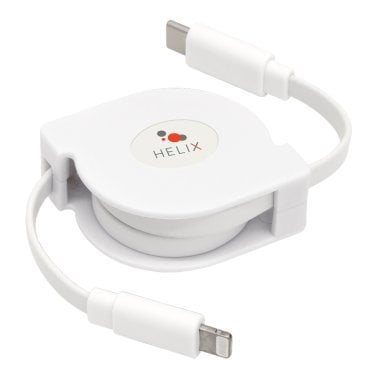 HELIX Retractable 3.2-Ft. Lightning® to USB-C® Charge and Sync Cable