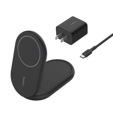 Belkin® BoostCharge Magnetic Foldable Wireless Charging Stand with 15-Watt Qi2 (Black)