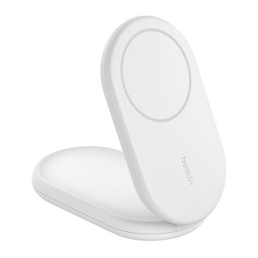 Belkin® BoostCharge Magnetic Foldable Wireless Charging Stand with 15-Watt Qi2 (White)