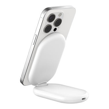 Belkin® BoostCharge Magnetic Foldable Wireless Charging Stand with 15-Watt Qi2 (White)