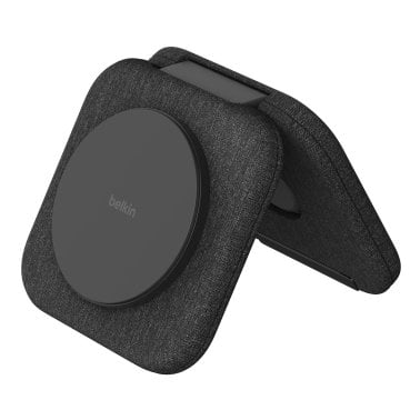 Belkin® BoostCharge Pro 2-in-1 Magnetic Foldable Wireless Charging Travel Pad with 15-Watt Qi2, Black