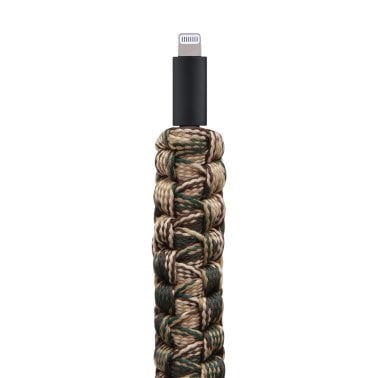 TacTECH Lightning® to USB-A 3.2-Ft. Paracord Charge and Sync Cable, Camo