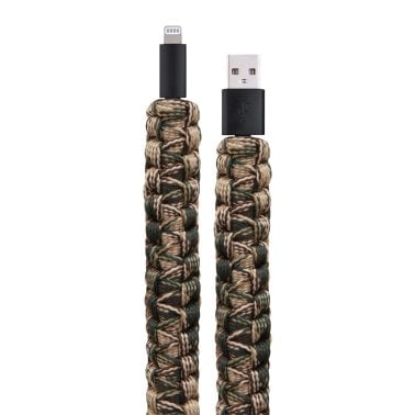 TacTECH Lightning® to USB-A 3.2-Ft. Paracord Charge and Sync Cable, Camo