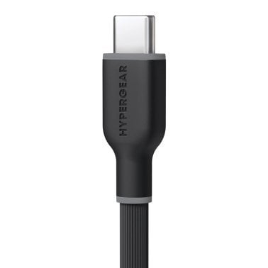 HyperGear® Flexi Pro USB-C® to USB-C® Soft-Touch Silicone Fast Charge and Sync Cable (10 Ft.; Black)