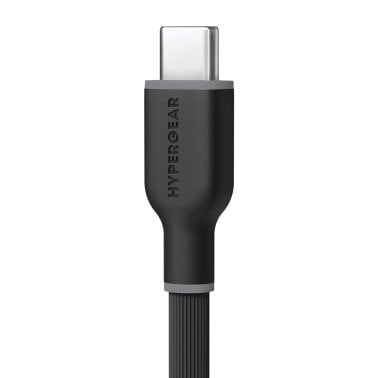 HyperGear® Flexi Pro USB-A to USB-C® Soft-Touch Silicone Charge and Sync Cable, 10 Ft. (Black)