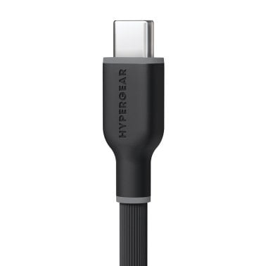 HyperGear® Flexi Pro USB-C® to Lightning® Soft-Touch Silicone Fast Charge and Sync Cable, 10-Ft. (Black)
