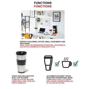 Starfrit® Single-Serve Drip Coffee Maker with Bonus Travel Mug