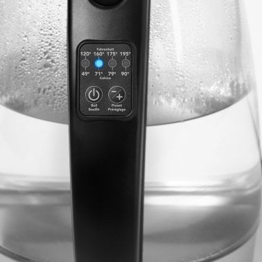 Starfrit® 1.7-Liter 1,500-Watt Glass Electric Kettle with Variable Temperature Control