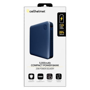 cellhelmet® 5,000-mAh Portable USB-C® Power Bank with 20-Watt Charging, PP-222
