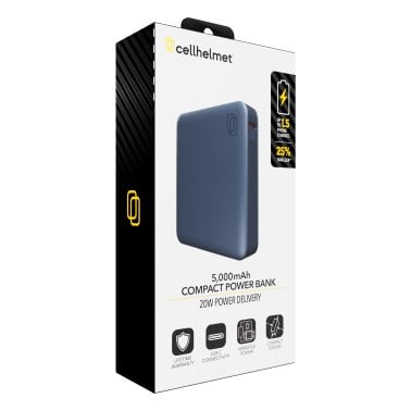 cellhelmet® 5,000-mAh Portable USB-C® Power Bank with 20-Watt Charging, PP-222
