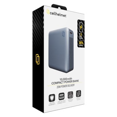 cellhelmet® 10,000-mAh Portable USB-C® and USB-A Power Bank with 22.5-Watt Charging, PP-223