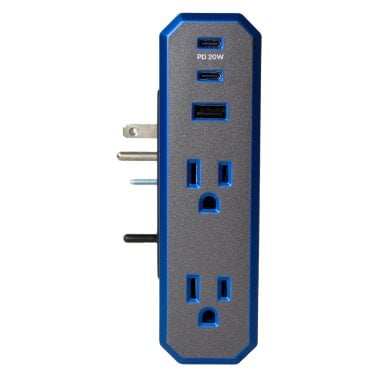 Austere® V Series Power Wall Charger and 3,000-Joules Surge Protector, 4 AC Outlets and 3 OmniPort USB+PD Ports, 5S-PS4-US1