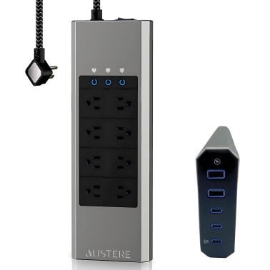 Austere® VII Series Power 4,000-Joules Surge Protector Power Strip with 5 OmniPort USB+PD Ports, 6-Ft. Cord (8 Outlet)