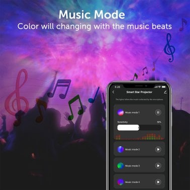 eco4life Bluetooth®/Wi-Fi® Smart Laser Star Projector, SK23