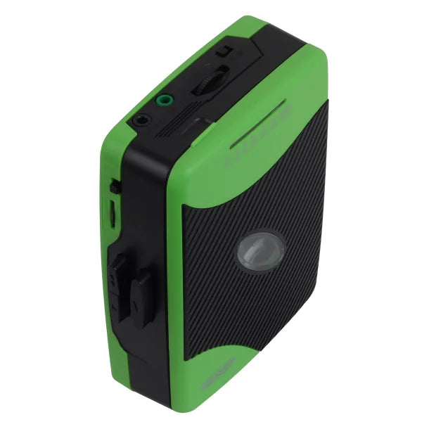 JENSEN® Portable Stereo Cassette Player with AM/FM Radio and Earbuds, SCR-75 (Green/Black)