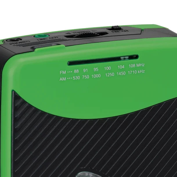 JENSEN® Portable Stereo Cassette Player with AM/FM Radio and Earbuds, SCR-75 (Green/Black)