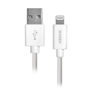 JENSEN® 4-Ft. Lightning® Charge and Sync Cord for Apple®, White