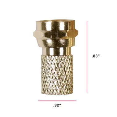 RCA VH5910R Gold-Plated RG Twist-on F-Connectors, 10 Count