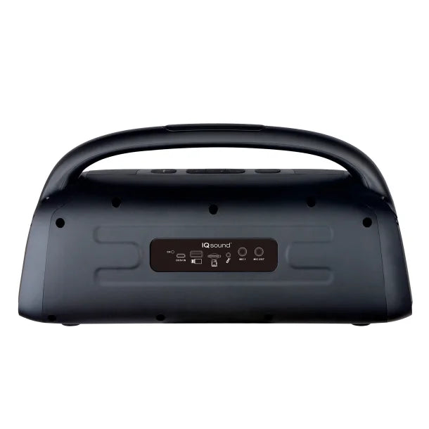 IQ Sound® Bluetooth® Boom Box Speaker with FM Radio, RGB Light Show, and Remote, True Wireless, Black, IQ-3540BT