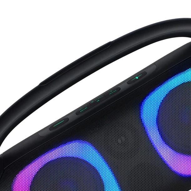 IQ Sound® Bluetooth® Boom Box Speaker with FM Radio, RGB Light Show, and Remote, True Wireless, Black, IQ-3540BT