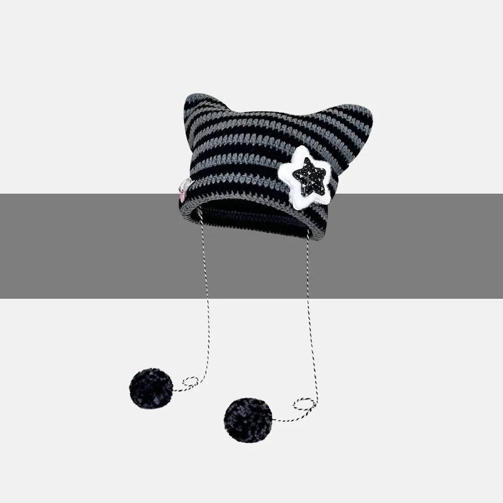 Breathable Windproof Cute Thermal Head Cover Woolen Cap beanies