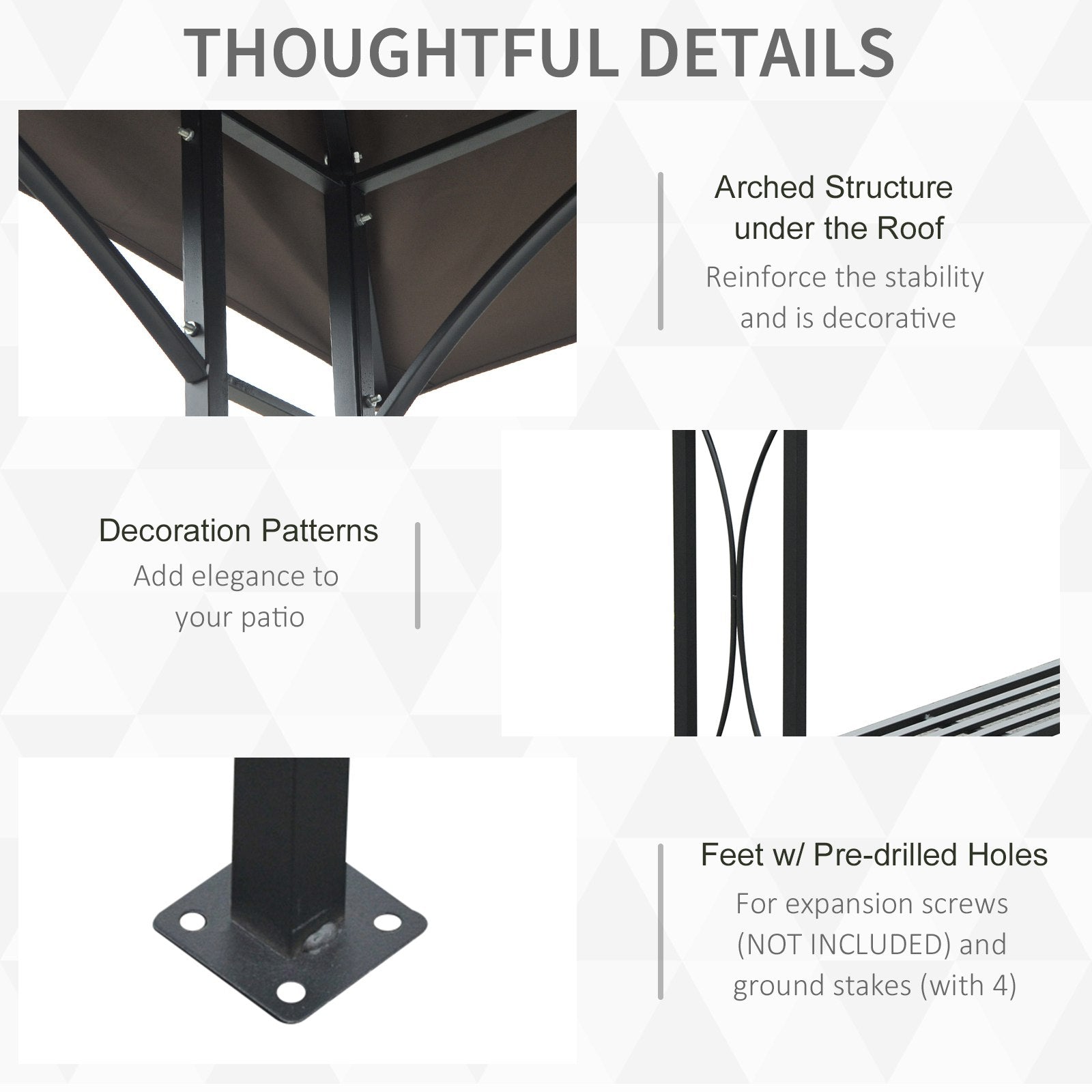 Outsunny BBQ Gazebo Tent 8x5ft Outdoor Grill Canopy Garden Sun Shade with Shelf