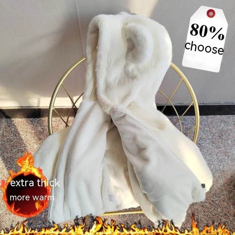 Autumn Winter Thickening Children's Cartoon Fur Hoodie Jacket