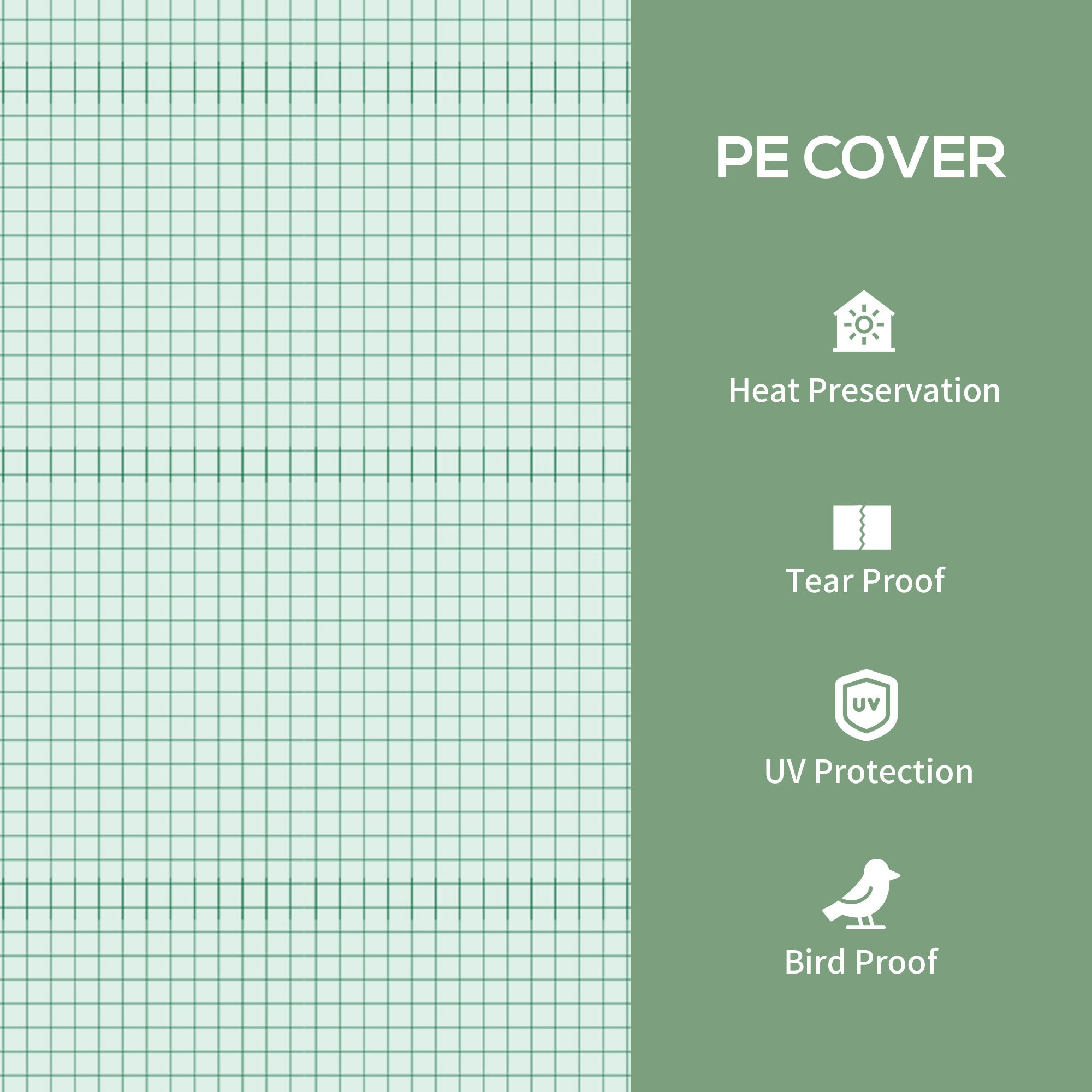 Outsunny Portable Grow Nursery: 4 Tier Shelves PE Cover Outdoor Garden Plant Flower House, Green