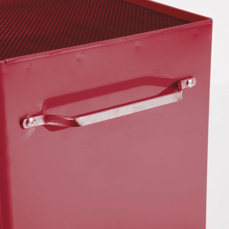 5-Drawer Rolling Tool Cabinet on Wheels, Lockable Tool Chest, Tool Organizer for Garage, Factory and Workshop, Red