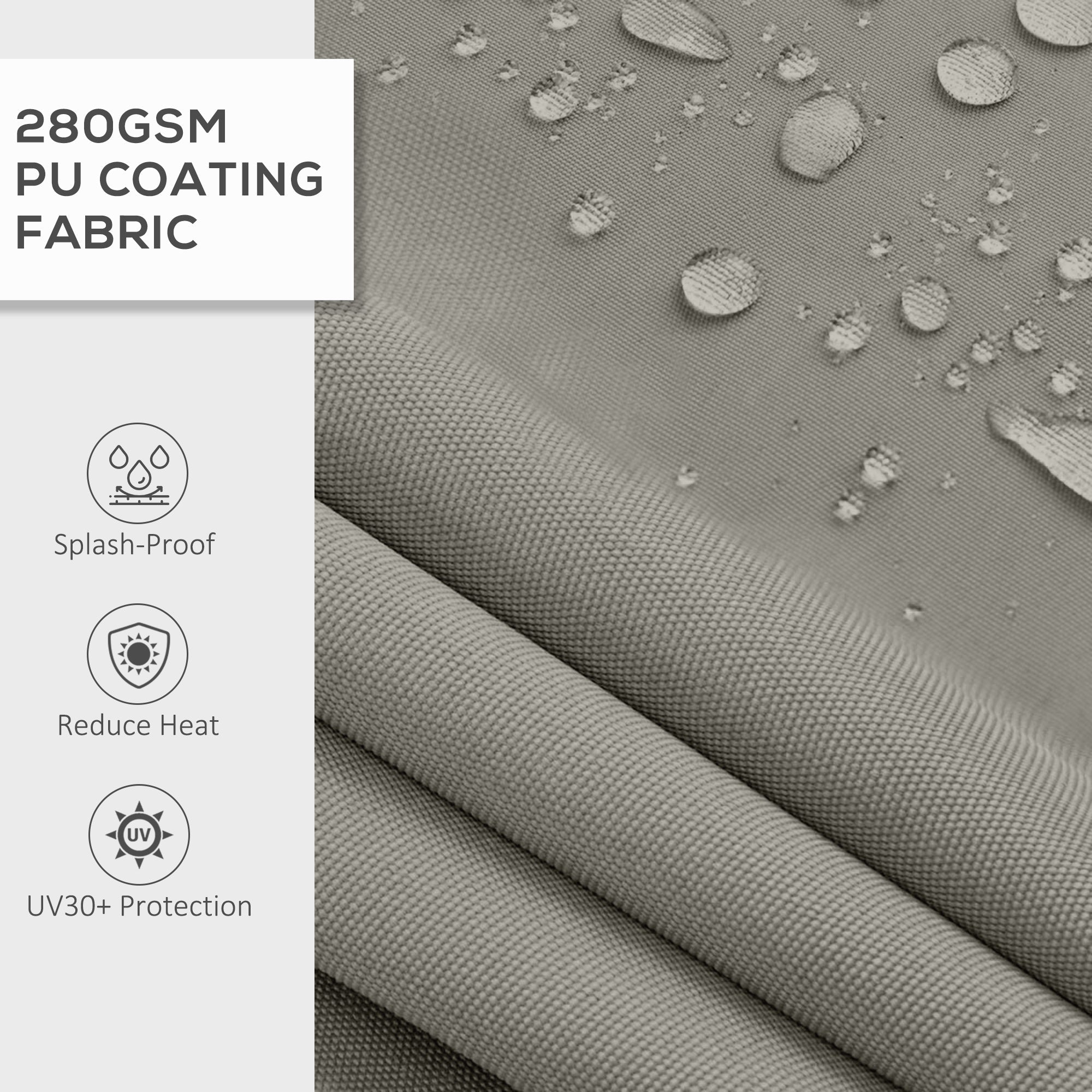 Outsunny Retractable Awning 12'x10', UV Resistant 280gsm Sunshade for Deck, Balcony, Yard, Light Grey