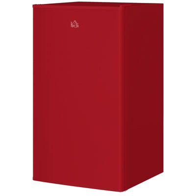 Compact Refrigerator, Mini Fridge with Freezer, Adjustable Shelf, Mechanical Thermostat and Reversible Door, Red