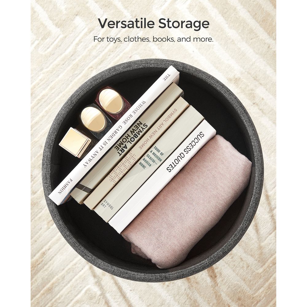 SONGMICS Small Ottoman Stool with Storage