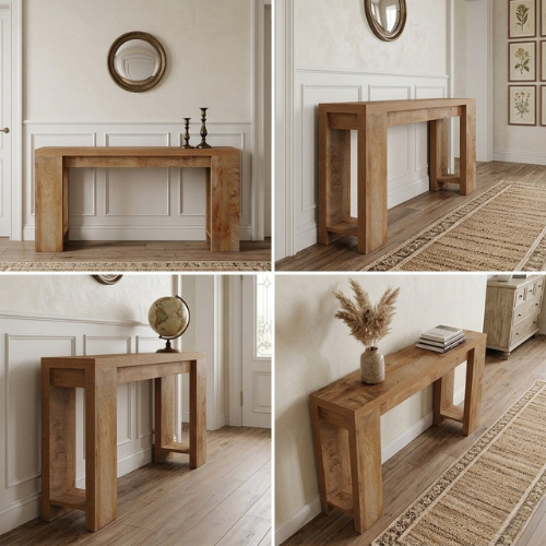 70.9" Farmhouse Wood Console Table, Entryway Sofa Table with Rustic Finish