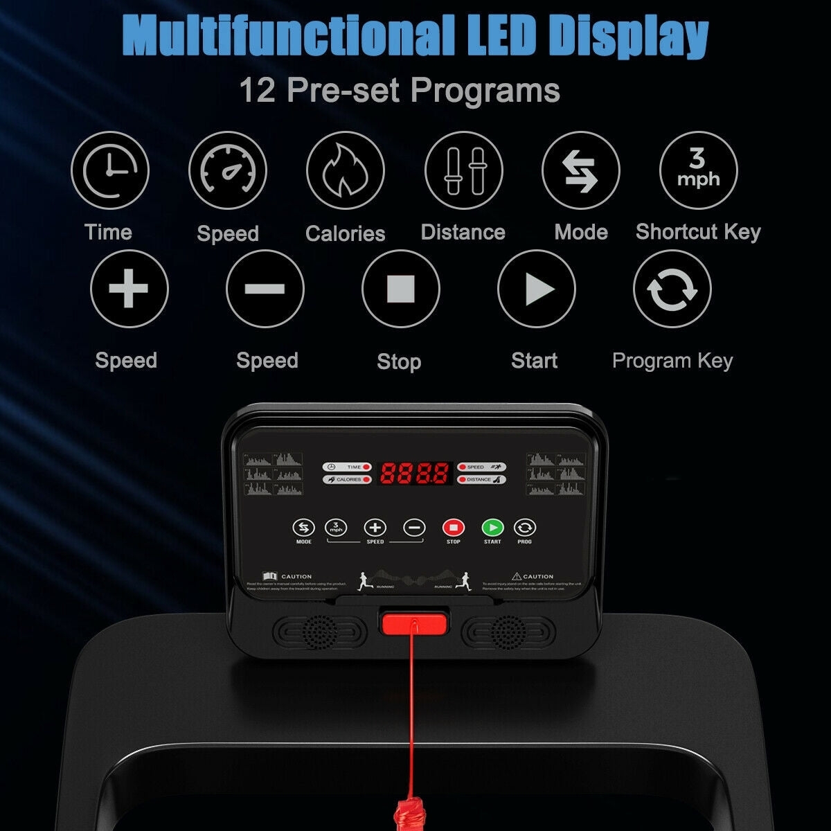 2.25 HP Electric Treadmill Running Machine with App ControlÂ