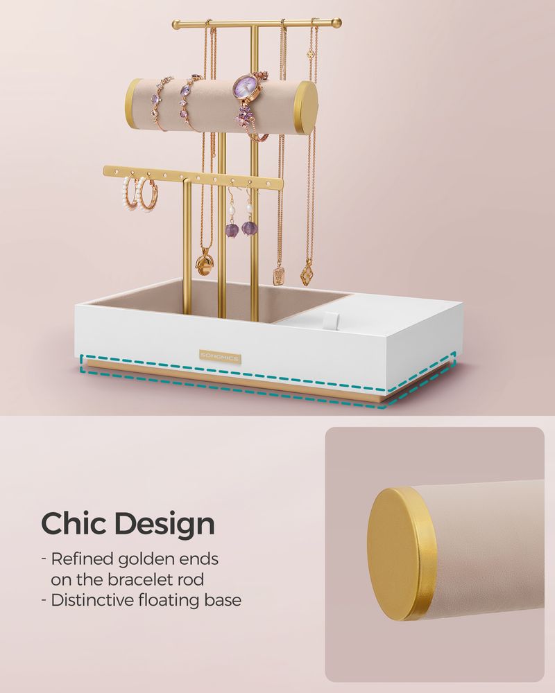 SONGMICS Jewelry Holder with Necklace Earring Bracelet Holder