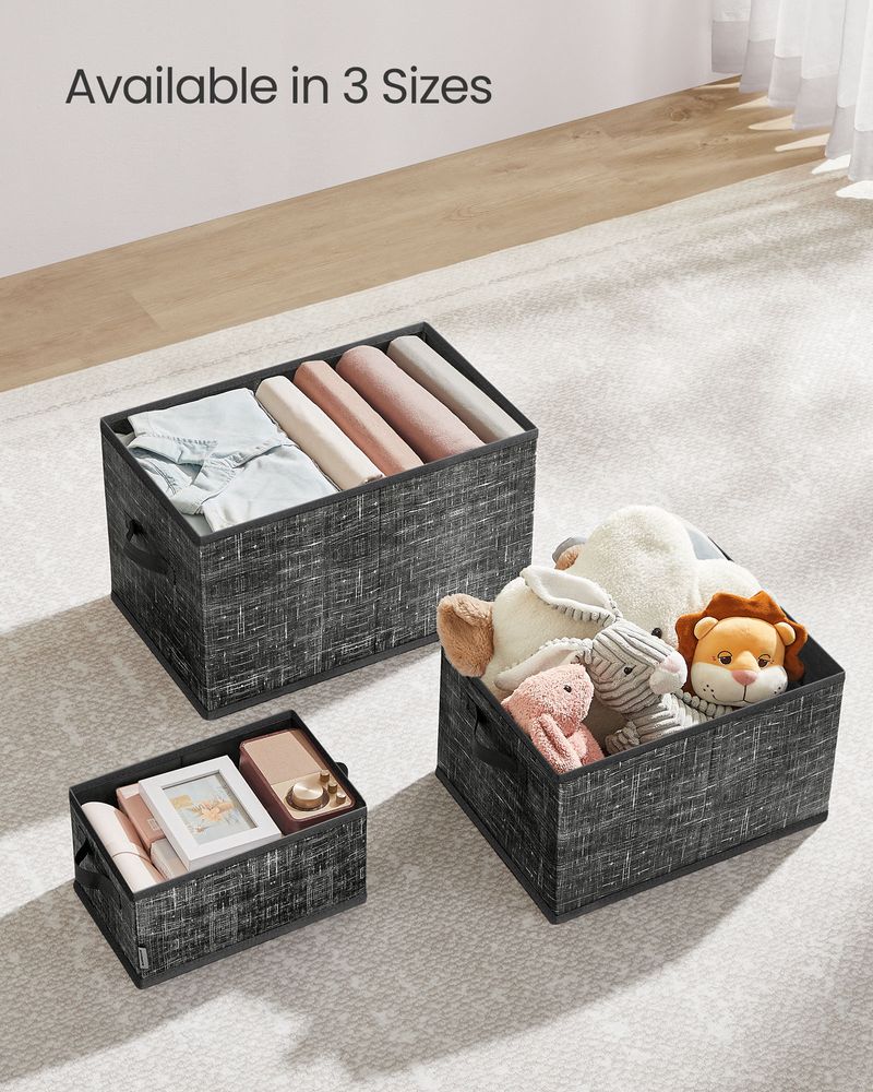 SONGMICS Set of 3 Fabric Storage Bins