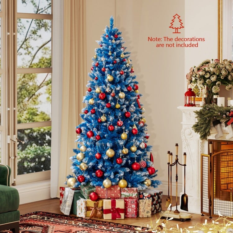6 FT Artificial Christmas Tree with 767 Snowy Branch Tips