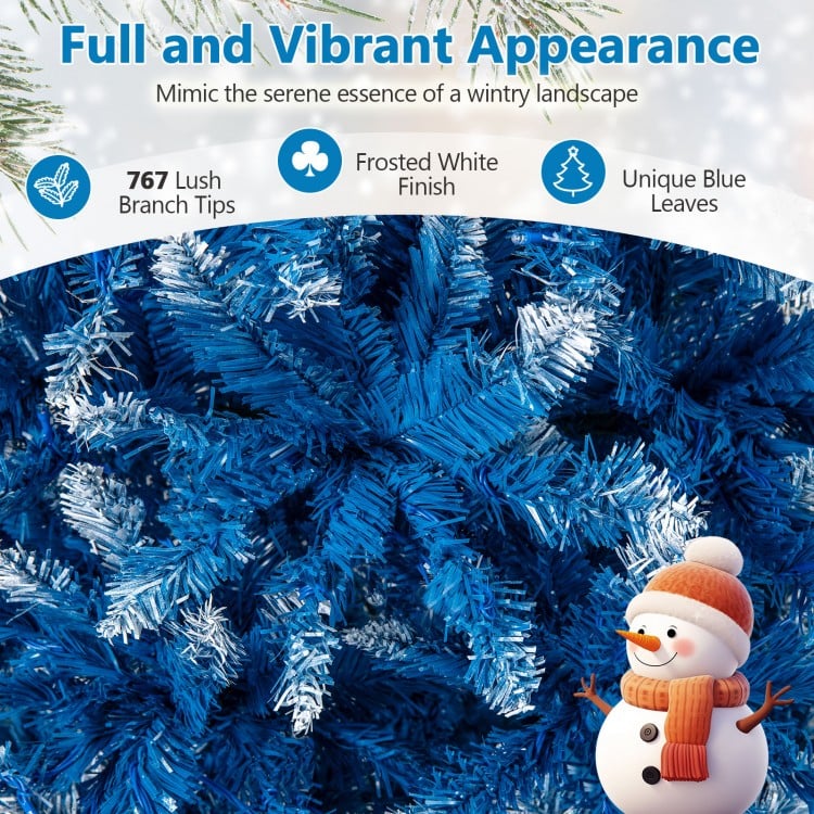6 FT Artificial Christmas Tree with 767 Snowy Branch Tips
