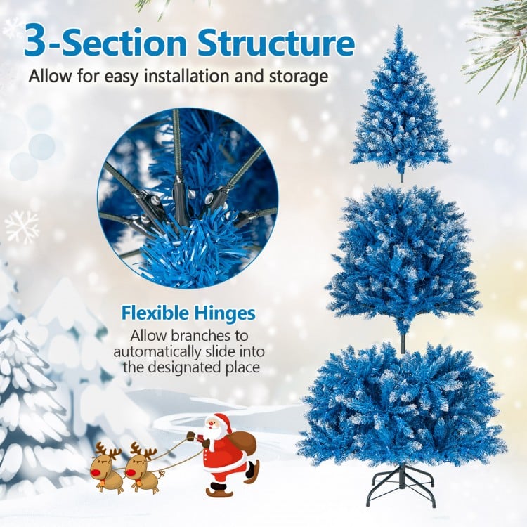 6 FT Artificial Christmas Tree with 767 Snowy Branch Tips