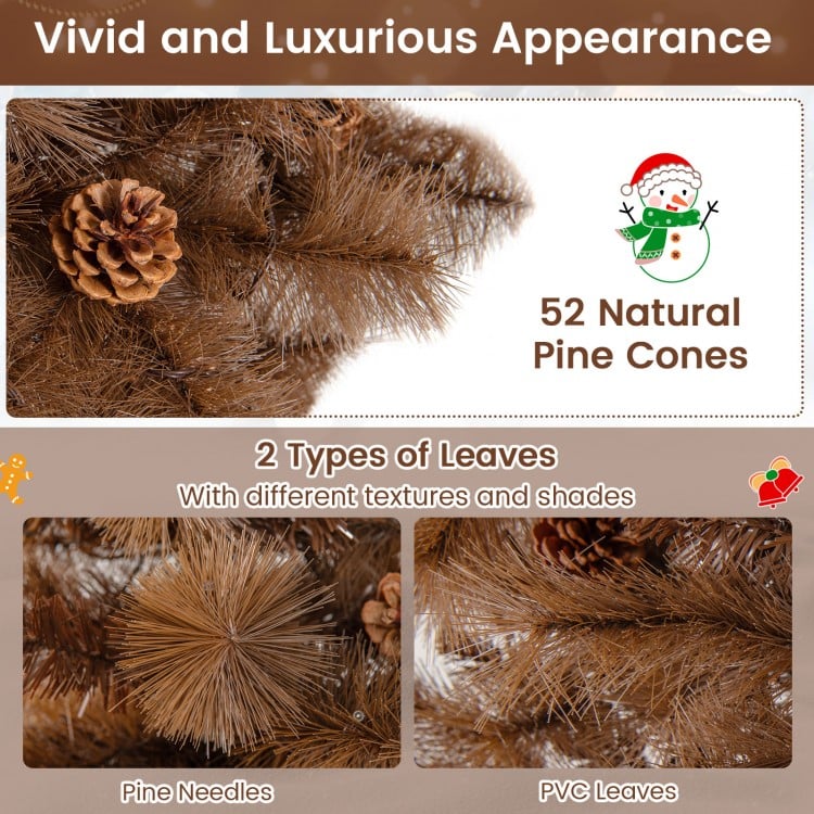 6 Feet Artificial Christmas Tree with 493 Branch Tips for Home Office Carnival