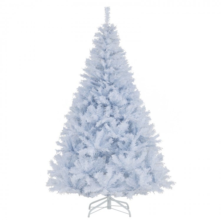 6 Feet Artificial Christmas Tree Hinged Pre-Lit Xmas Tree with 11 Lighting Modes
